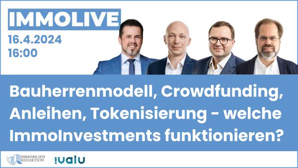 Bauherrenmodell, Crowdfunding, Anleihen, Tokenisierung - welche Immo-Investments funktionieren?