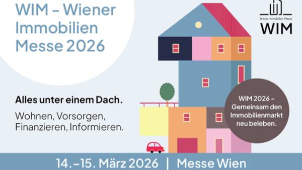 Werbebanner für die Wiener Immobilien Messe