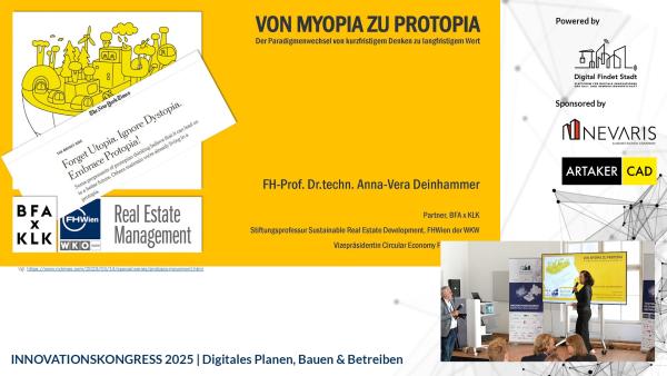 Vortrag von Anna Vera Deinhammer - Von Myopia zu Protopia: Paradigmenwechsel von kurzfristigem Denken zu langfristigem Wert