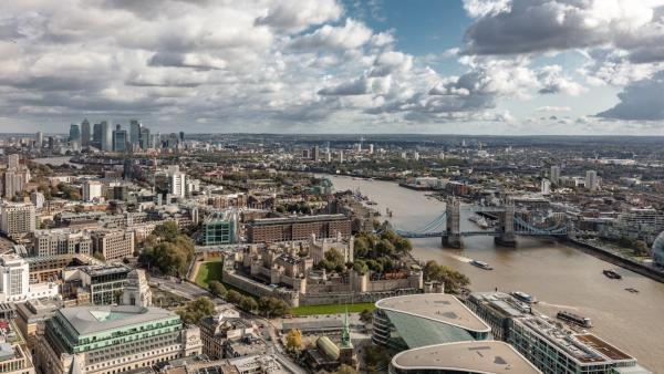 Blick auf Englands Hauptstadt London