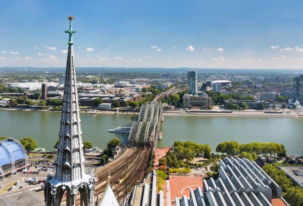Blick über die deutsche Stadt Köln
