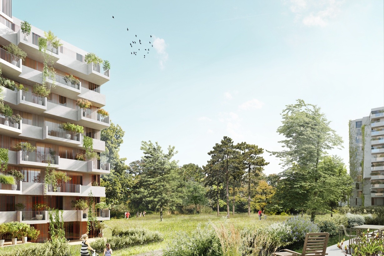 Visualisierung des QUARTIER VIER am Biotop Wildquell