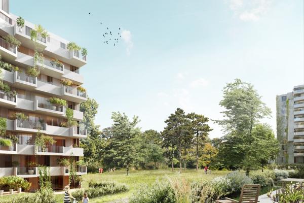 Visualisierung des QUARTIER VIER am Biotop Wildquell