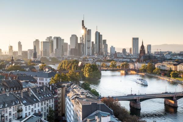 Morgendliche Skyline von Frankfurt