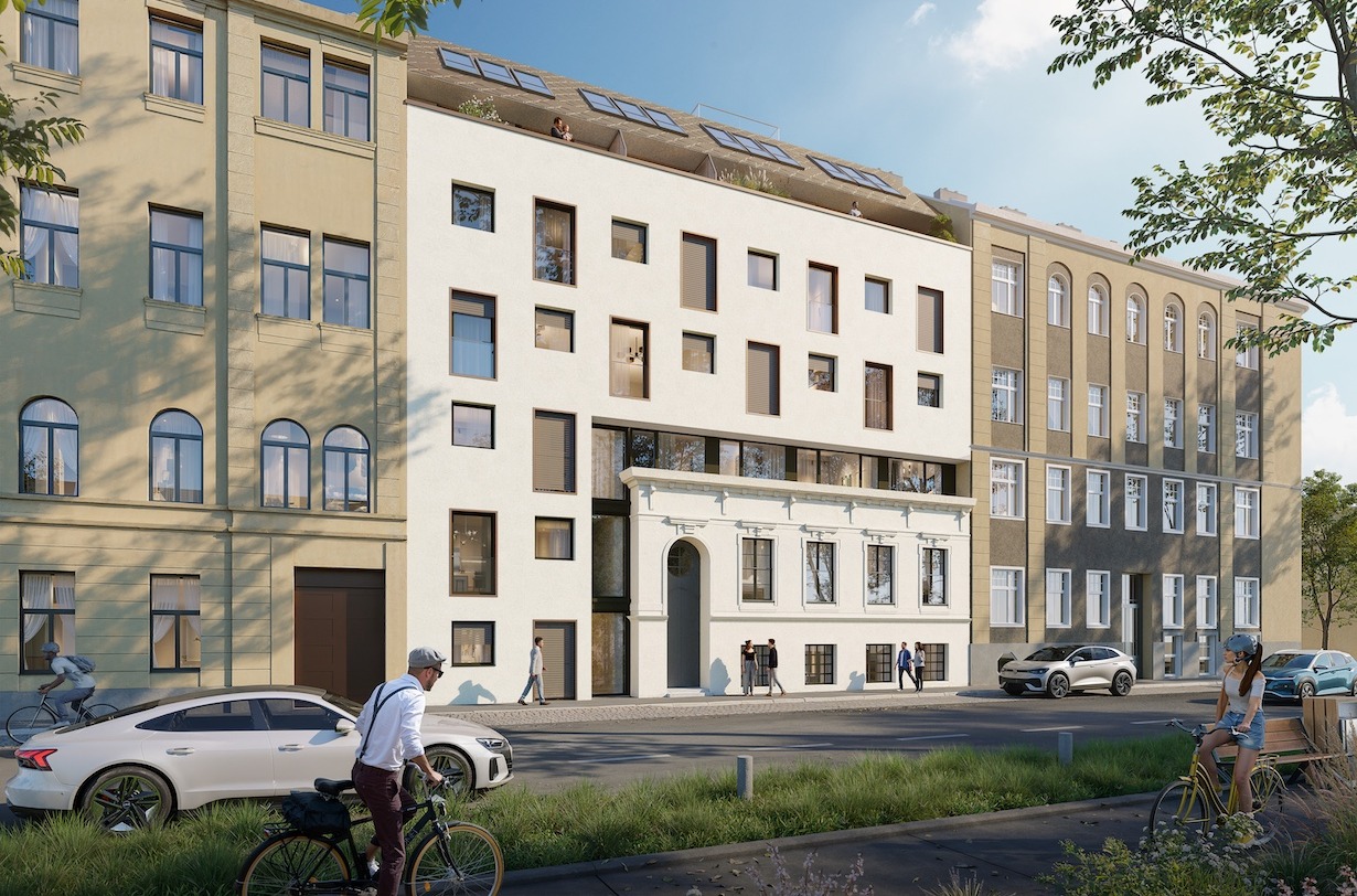 DIE SYMBIOSE in der Meiselstraße 79 vereint Wiener Gründerzeitcharme mit modernster, nachhaltiger Architektur
