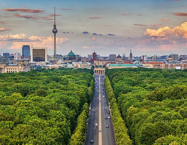 Blick auf Berlin zum Fernsehturm
