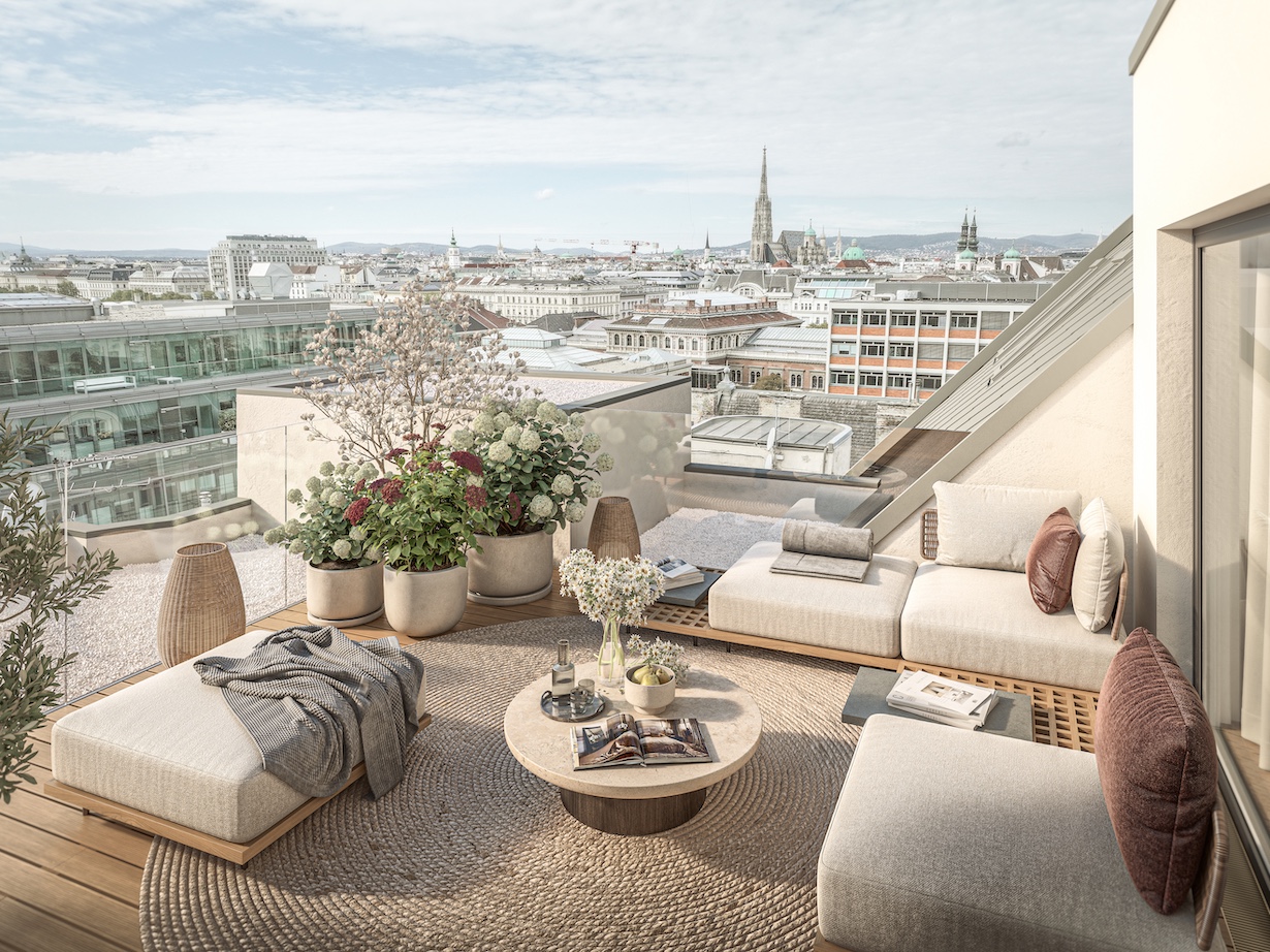 Rendering von einem Luxuswohnung