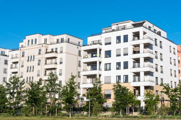 Ansicht eines Wohnhauses in Deutschland