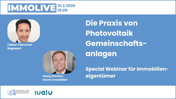 Ankündigung des ImmoLive mit den Fotos der Teilnehmer