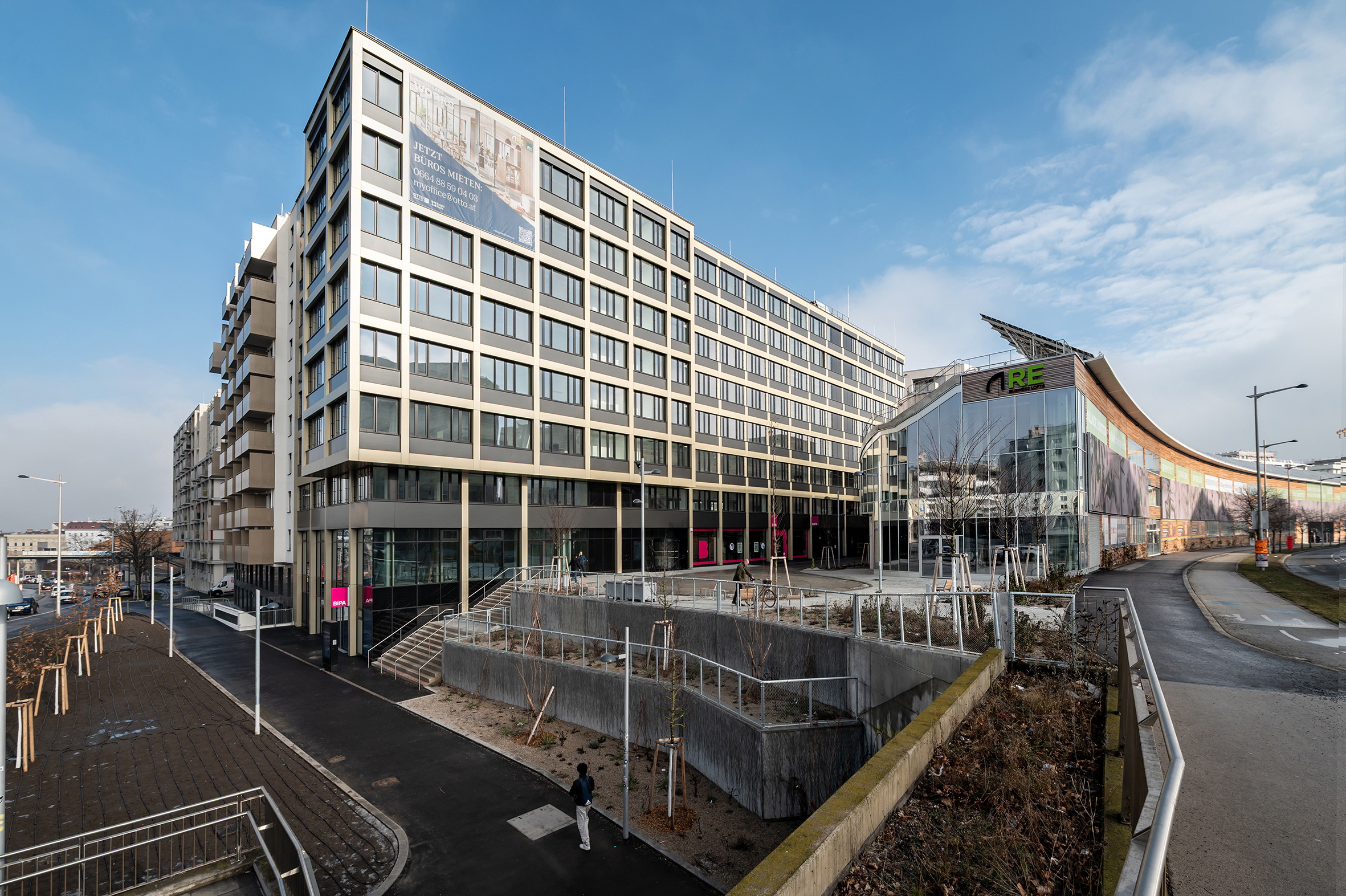 Das Bürohaus Village Works von ARE und UBM