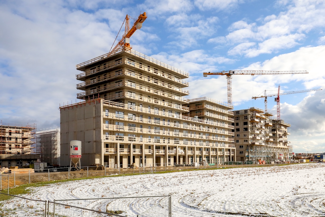 Foto von der Dachgleiche des Projektes