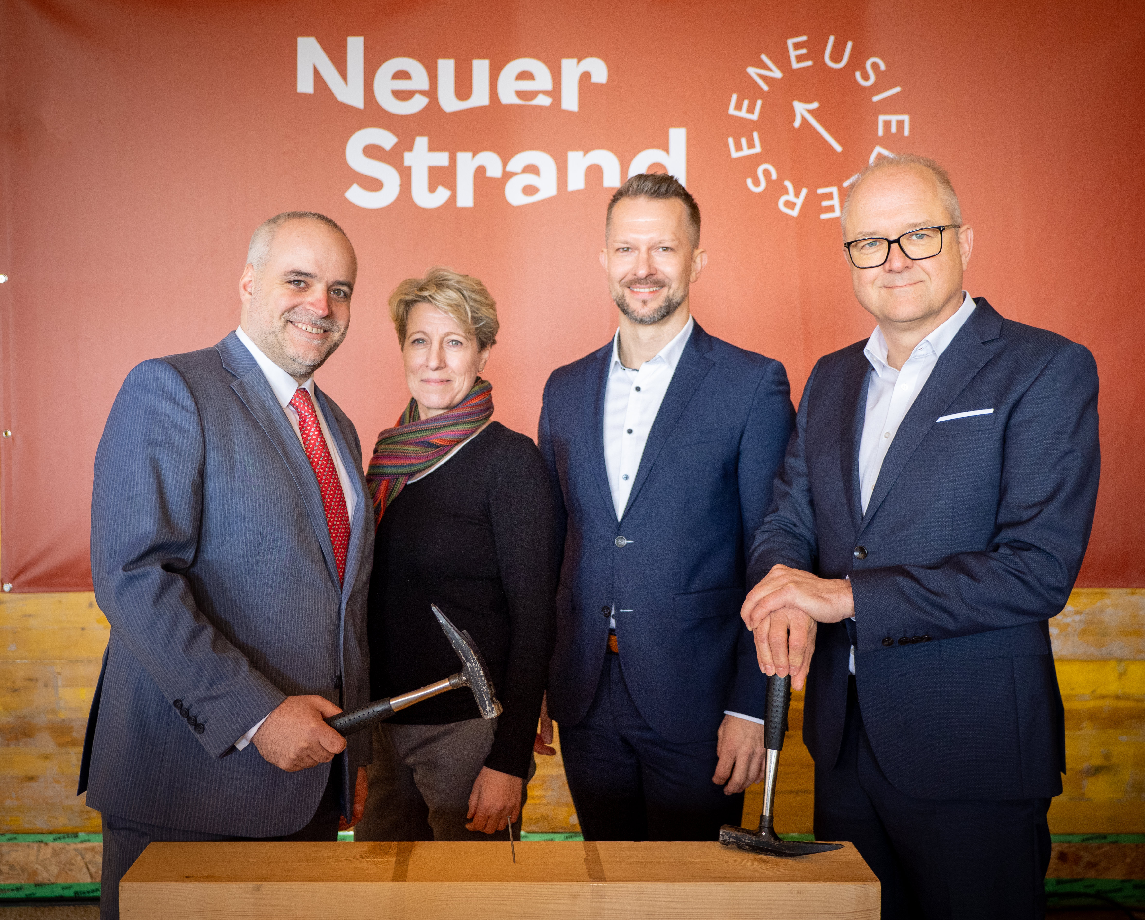 Seebad in Breitenbrunn: Gleichenfeier für Marina-Gebäude