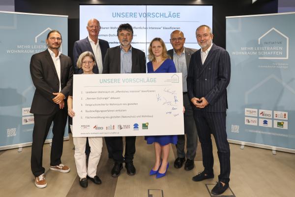 Gründung der neuen Initiative: "Mehr leistbaren Wohnraum schaffen"
